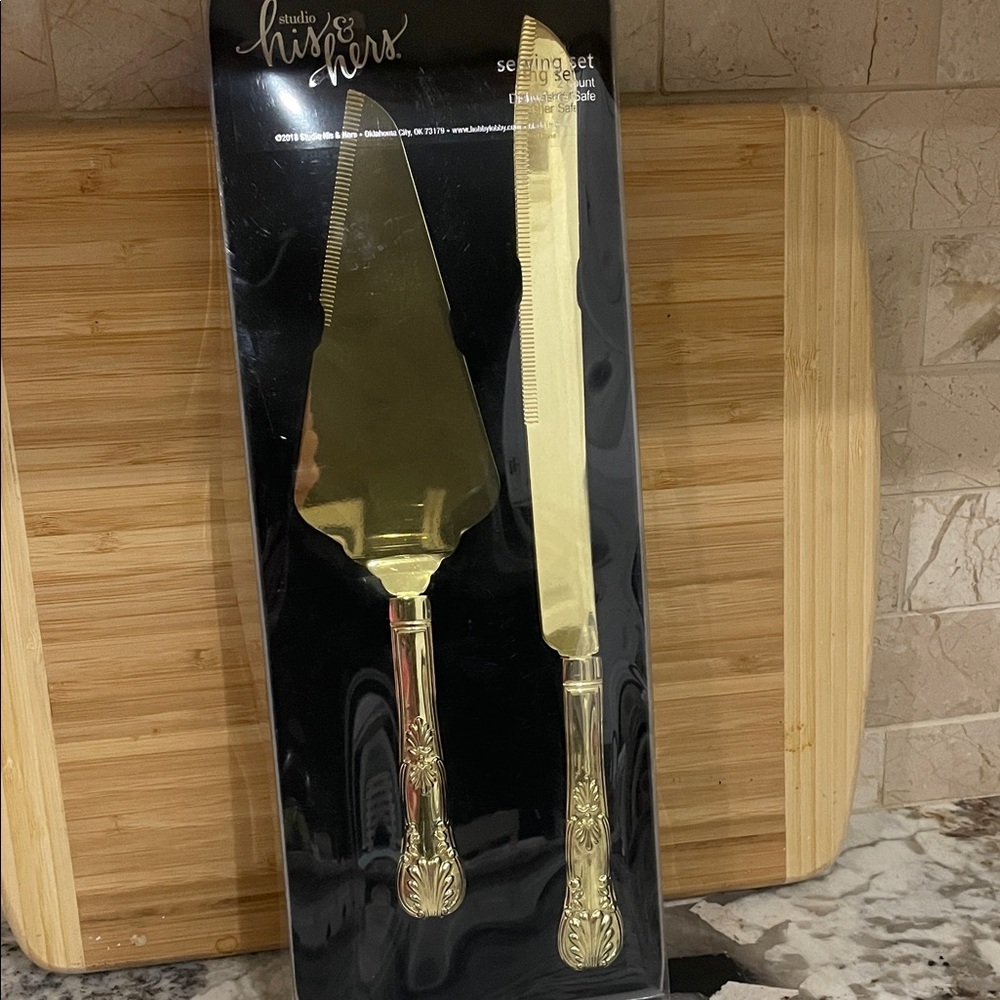 Studio His & Hers Gold Serving Set